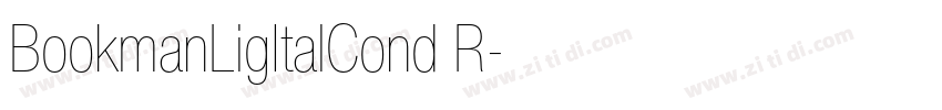 BookmanLigItalCond R字体转换